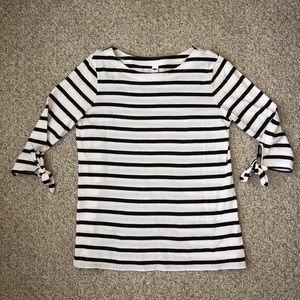 Tie-Sleeve Boat Neck Top